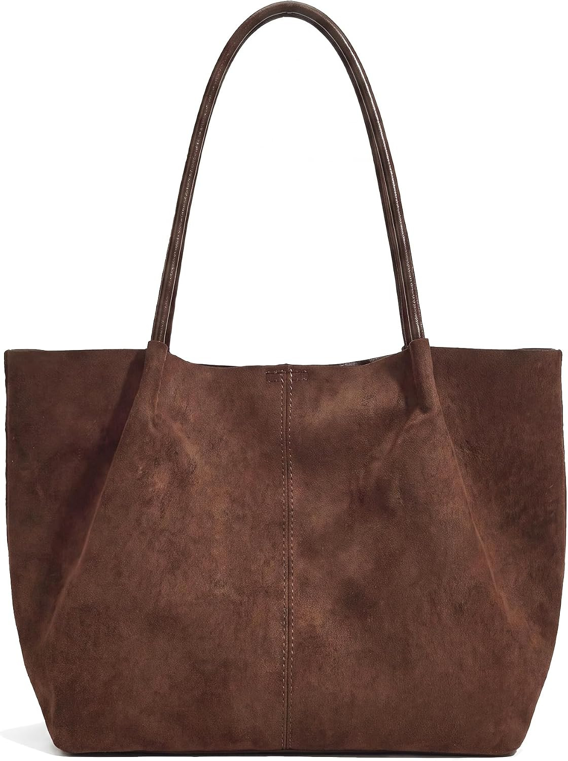 VODIU Large Faux Suede Tote Bag for Women, Soft Slouchy Shoulder Bag | Amazon (US)