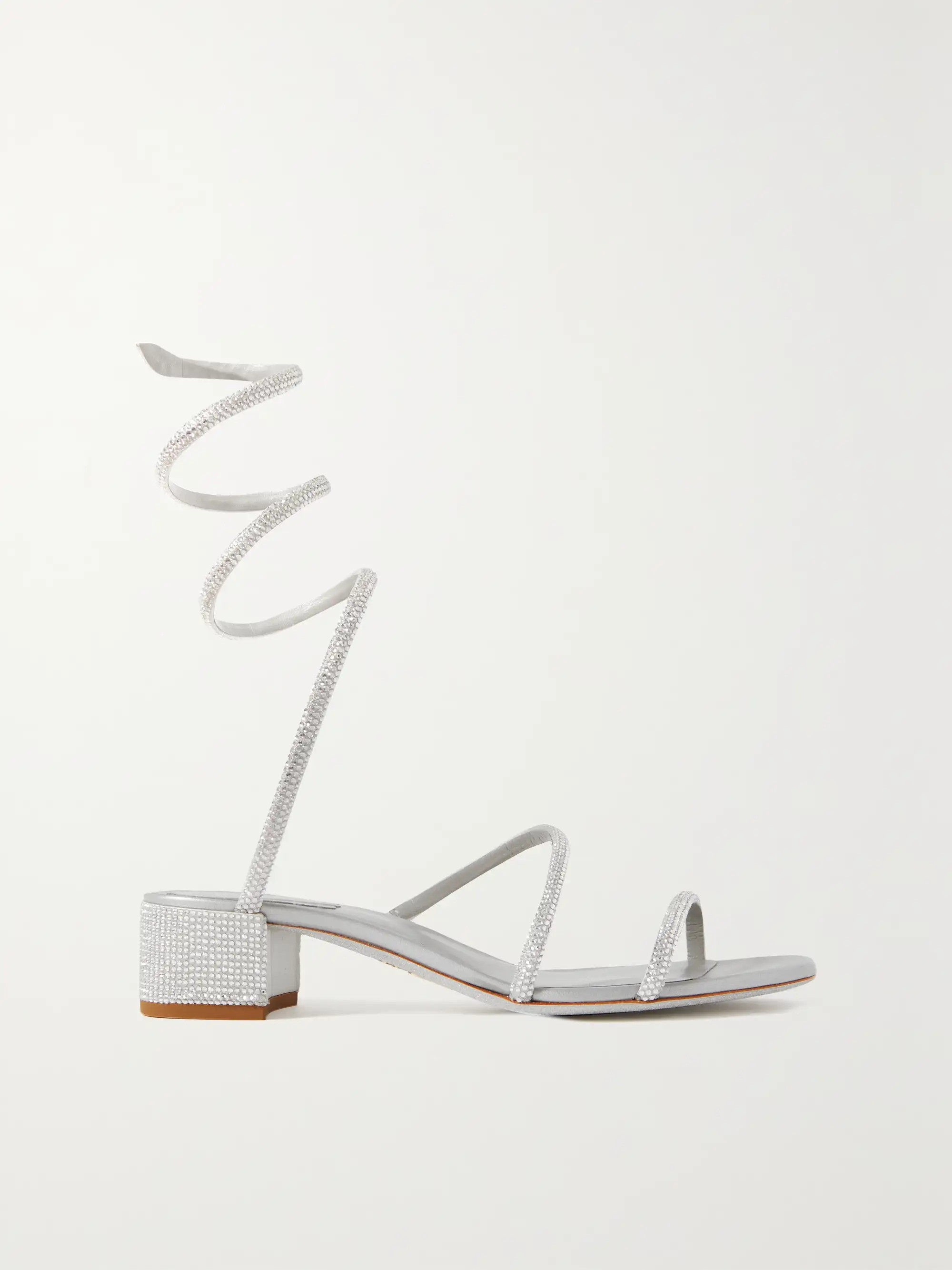 Cleo crystal-embellished satin sandals | NET-A-PORTER (US)