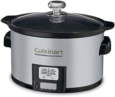 Cuisinart PSC-350 3-1/2-Quart Programmable Slow Cooker, Silver, 9-1/2 in H x 9.1 in W x 12.67 in L | Amazon (US)