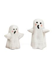 set of two tabletop clay ghost lanterns | TJ Maxx