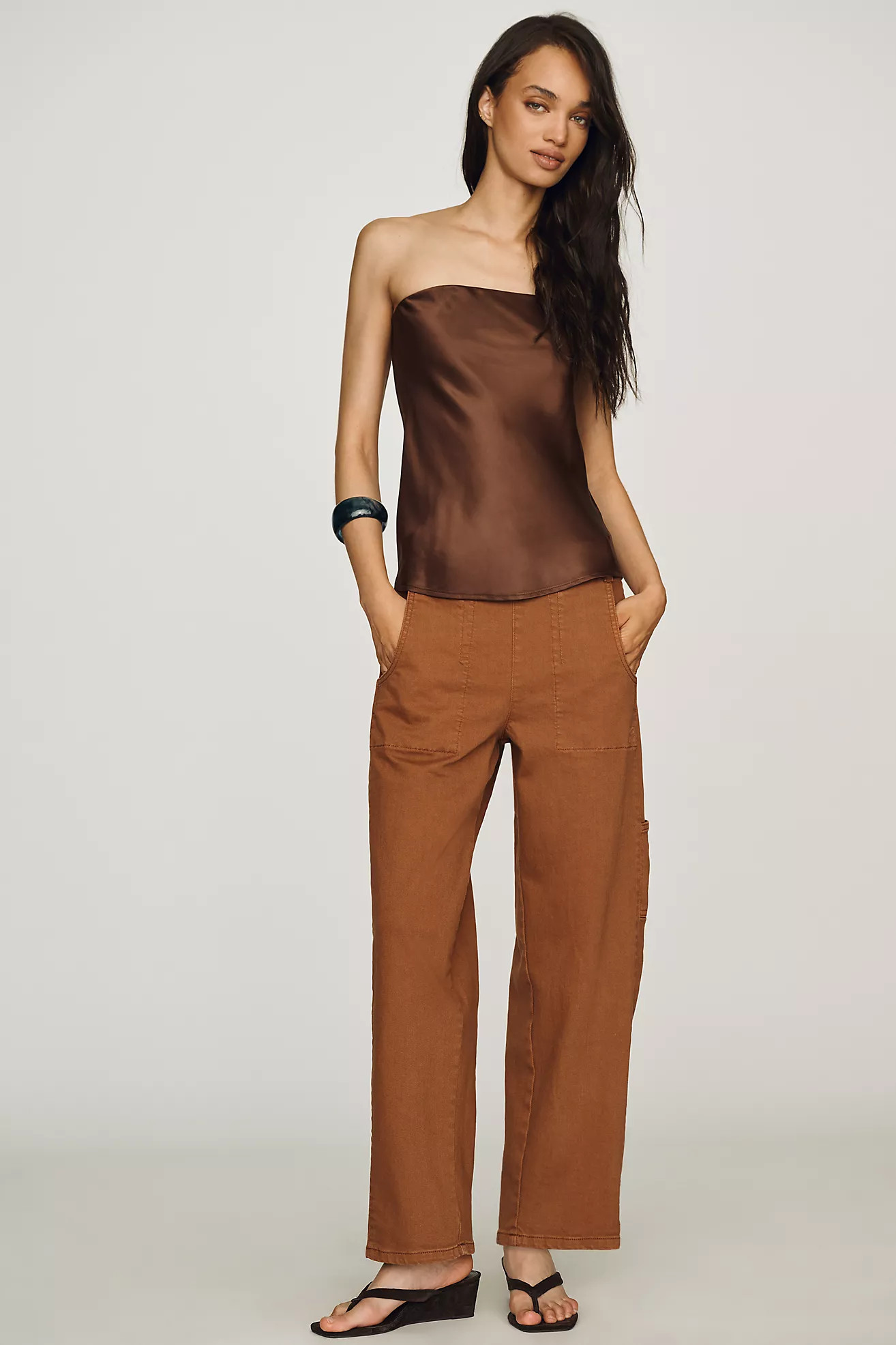 Maeve Painter Mid-Rise Tapered Jeans | Anthropologie (US)