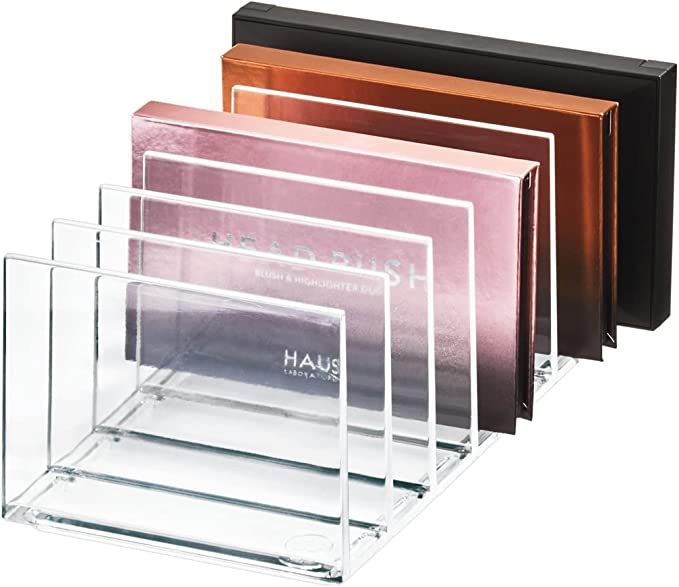 iDesign The Sarah Tanno Collection Plastic Cosmetics and Makeup Palette Organizer, Clear/White | Amazon (US)