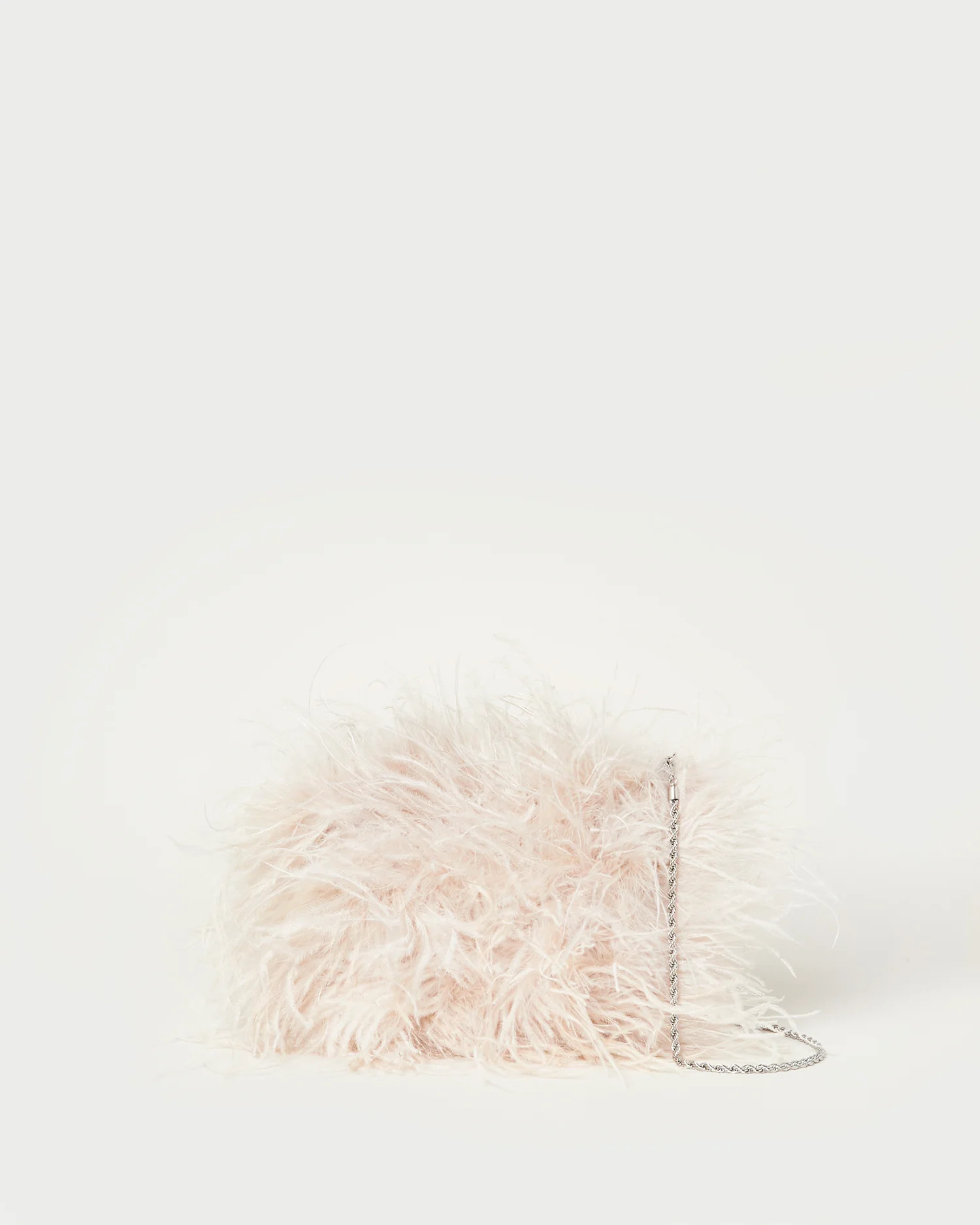 Zahara Oyster Mini Feather Pouch | Loeffler Randall