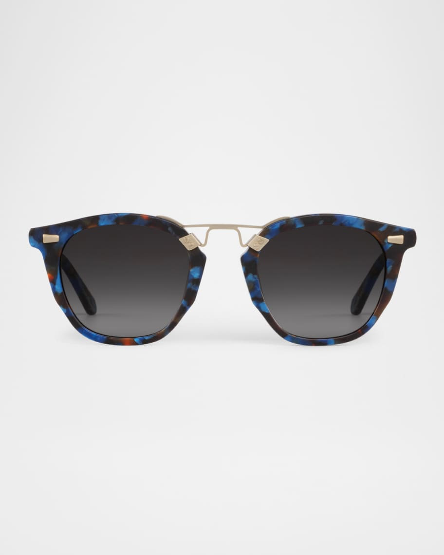 Beau II Acetate & Stainless Steel Square Sunglasses | Neiman Marcus