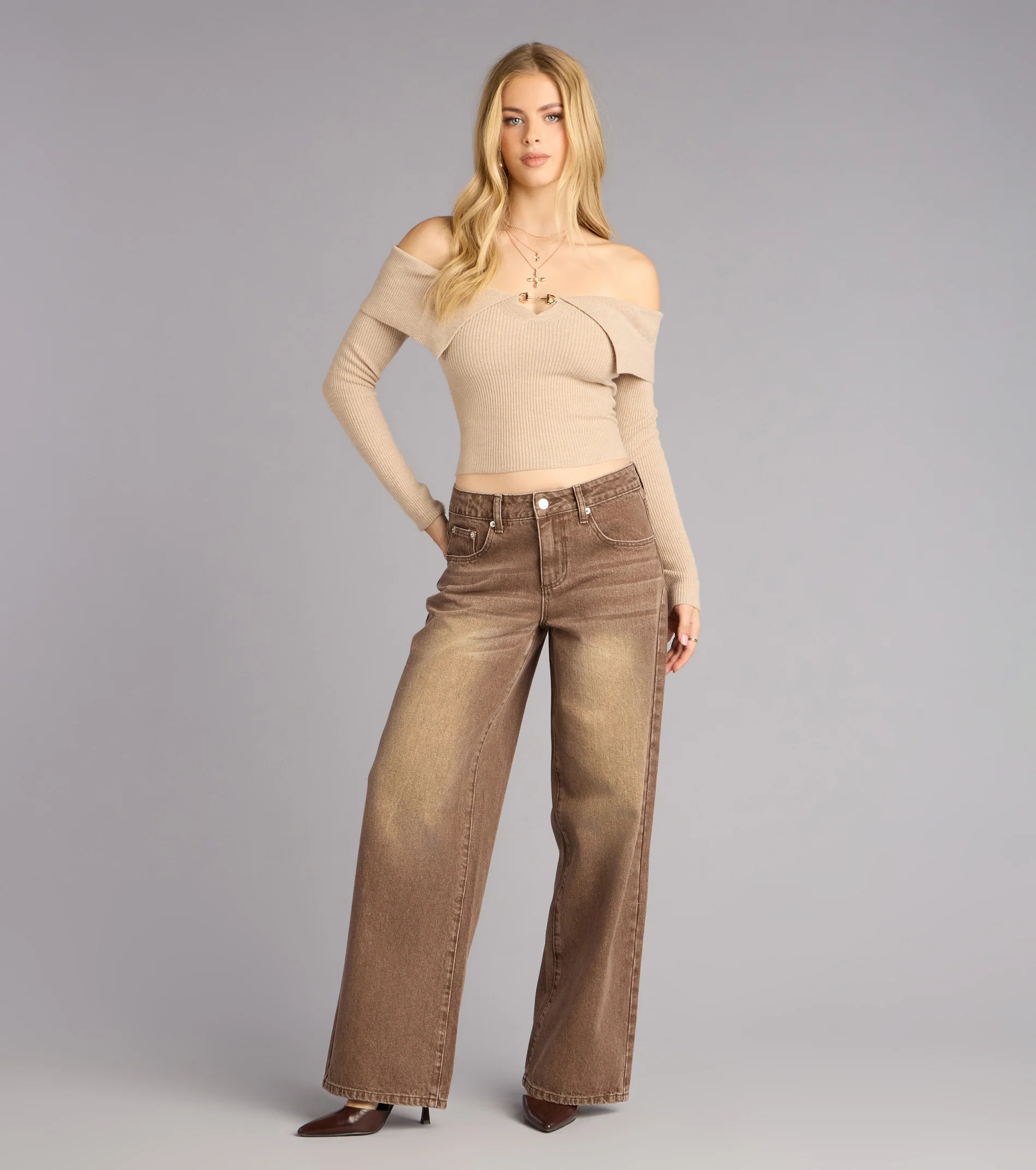 Off Duty Muse Wide Leg Denim Jeans | Windsor Stores