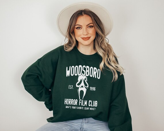 Woodsboro horror club Sweatshirt, scream , scream-ghost, thriller , horror , scary , Halloween sw... | Etsy (US)