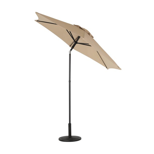 Mainstays 7.5-Foot Push-Up Round Market Umbrella, Tan - Walmart.com | Walmart (US)