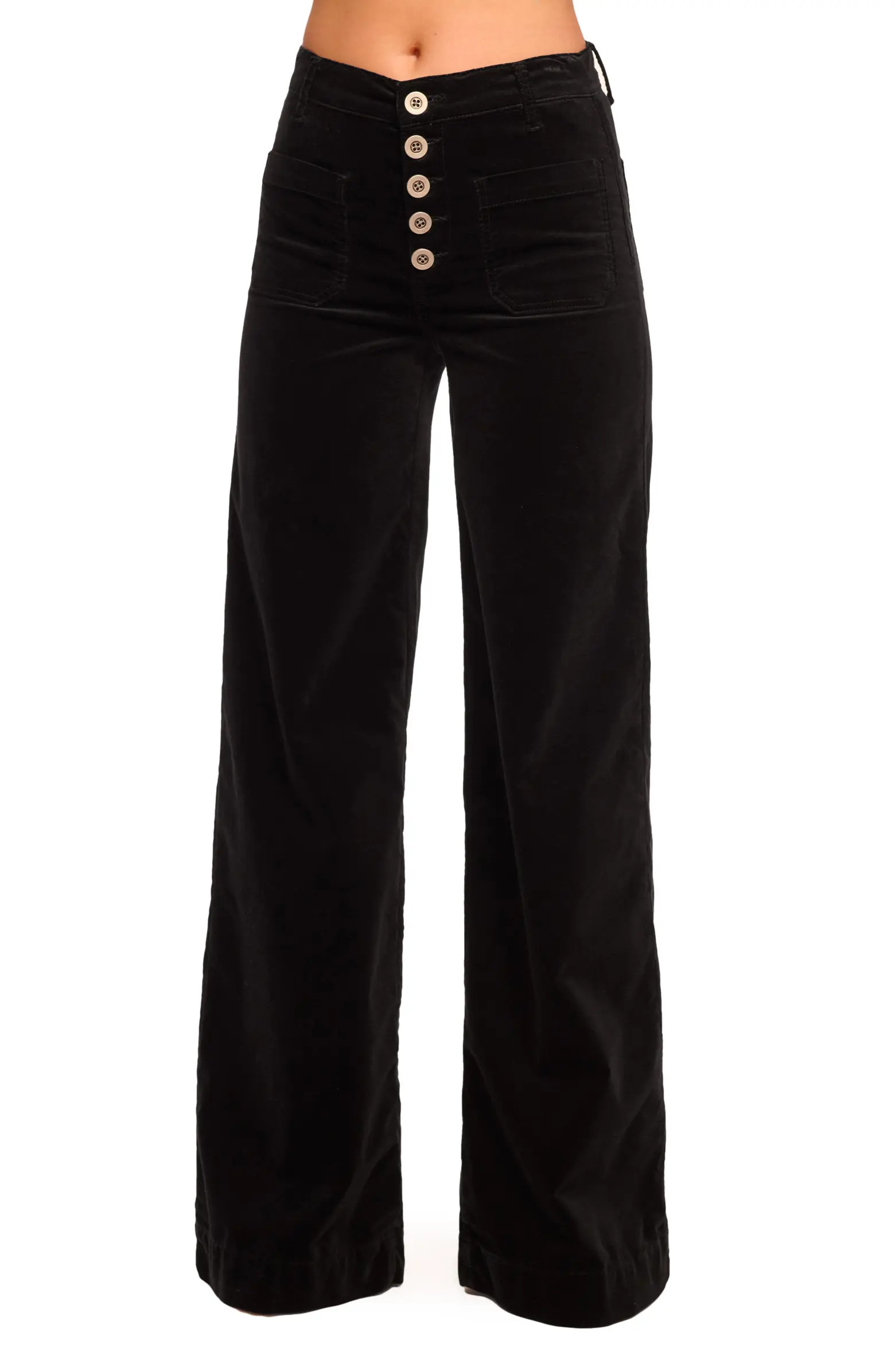 Cindy Velvet Wide Leg Pants | Nordstrom
