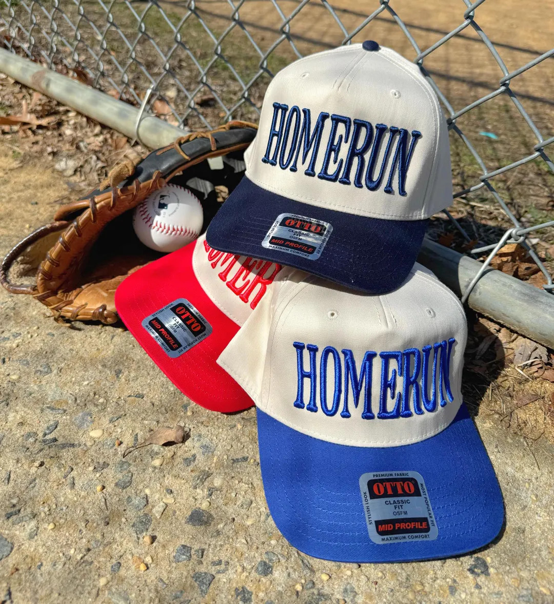 Homerun Hat / Two Tone Embroidered Hat / Baseball Hat / Baseball Mom Hat / Baseball Trucker Cap /... | Etsy (US)