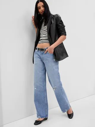 Low Rise Stride Wide-Leg Jeans with Washwell | Gap (US)