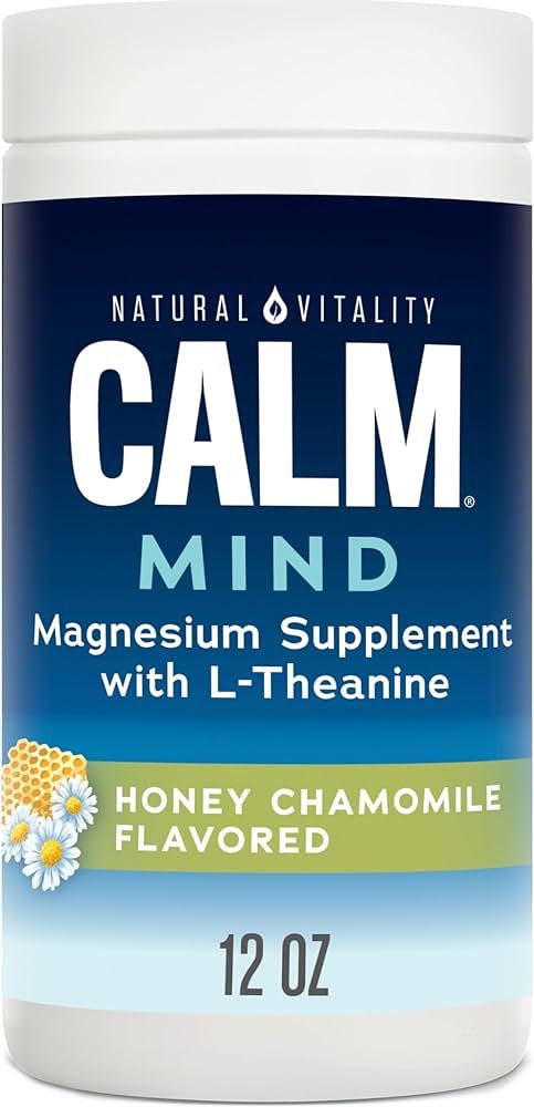 Natural Vitality Calm Mind, Magnesium Citrate + L-Theanine Powder, Supports a Healthy Response to... | Amazon (US)