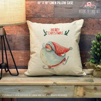 Christmas Pillow Cover Santa Claus Decor Holiday Gift Idea Pch20 | Etsy (US)
