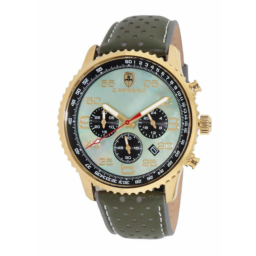 Torino Carrero Aureum Chronograph Tachymeter Green Dial Mens Watch C1G7023-GN | Jomashop.com & JomaDeals.com