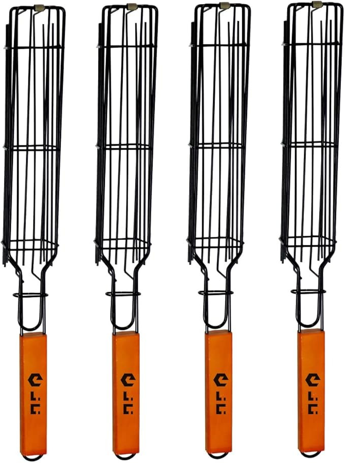 JUCT Portable Grilling Baskets - Set of 4 Companion Nonstick Kabob Grilling Baskets for Outdoor G... | Amazon (US)