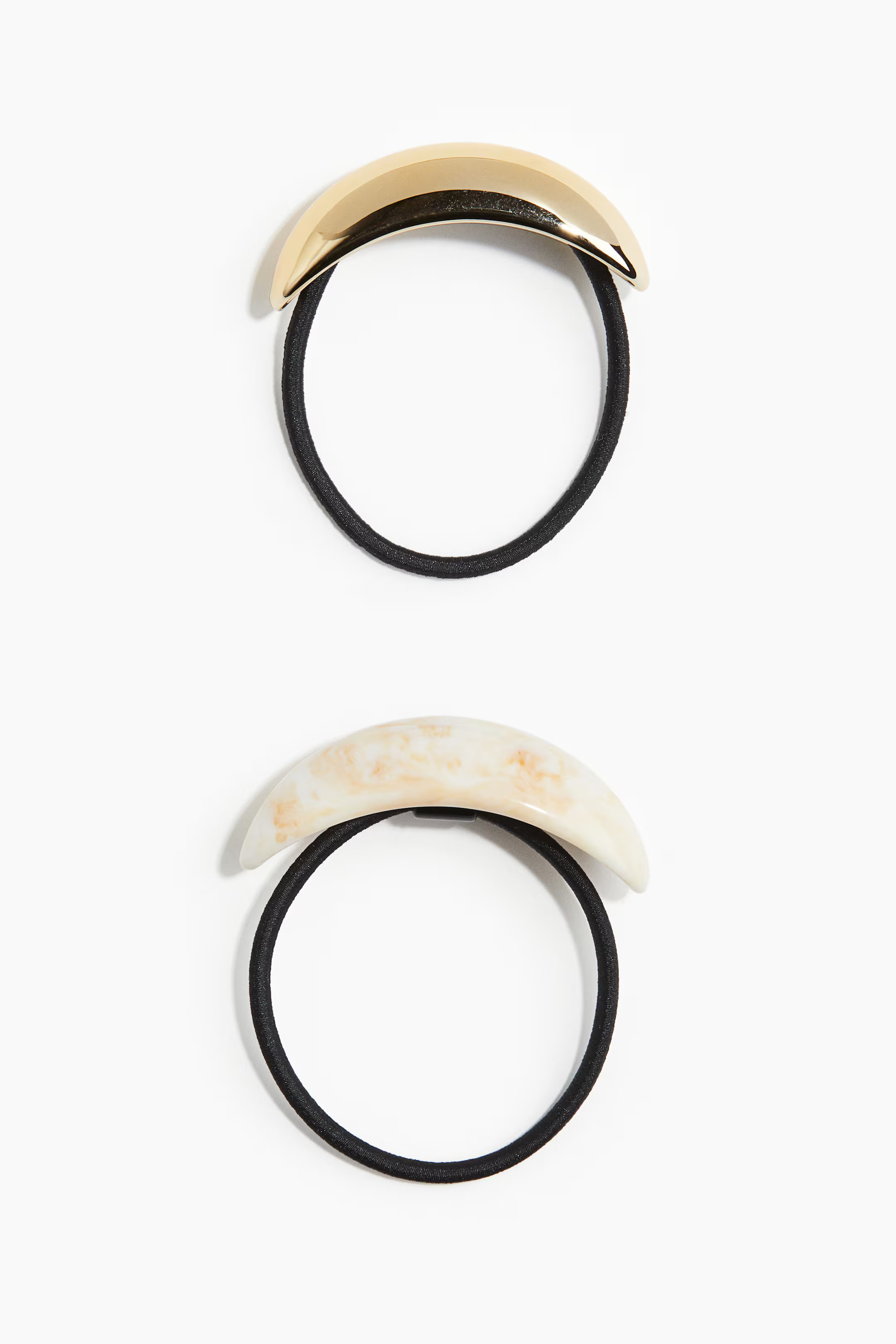 2-pack buckle-detail hair elastics | H&M (UK, MY, IN, SG, PH, TW, HK)