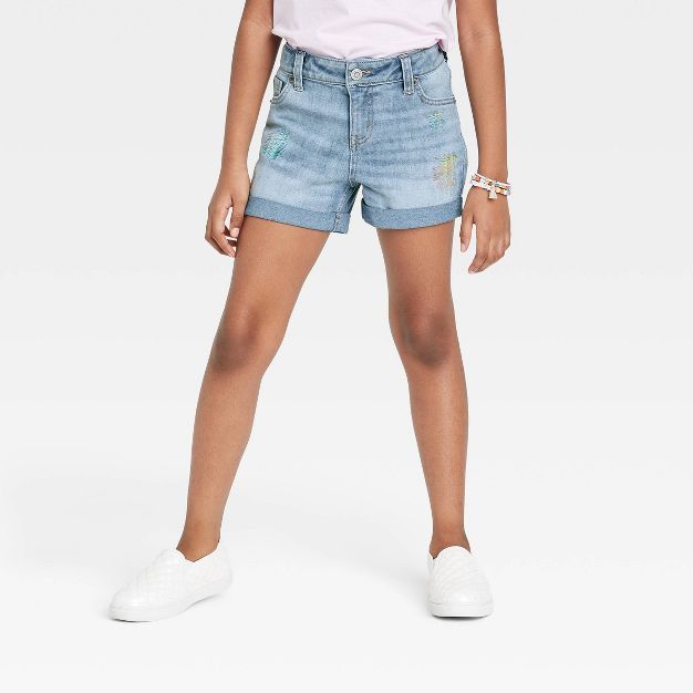 Girls' Embroidered Jean Shorts - Cat & Jack™ | Target