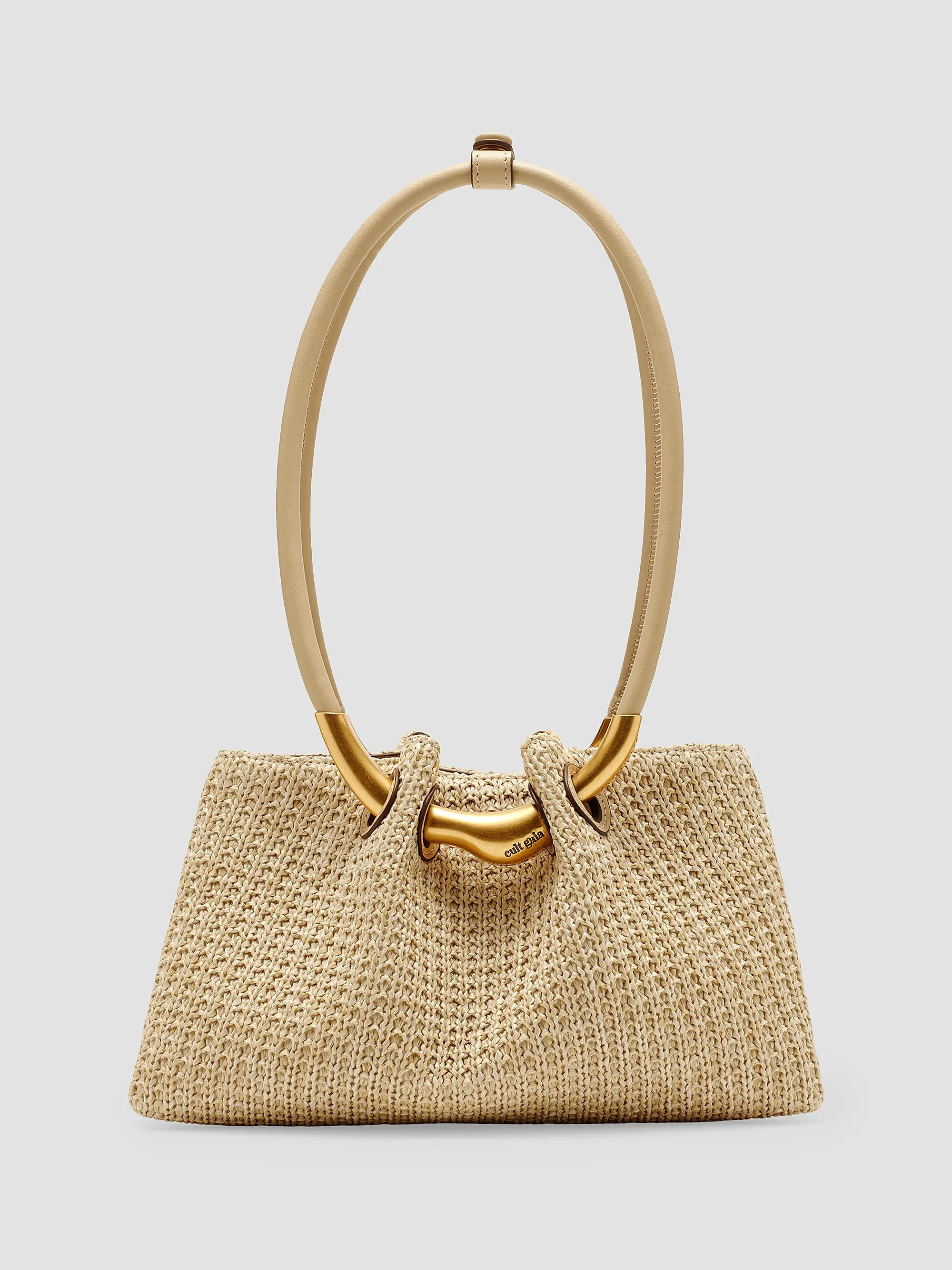 Asa Pierced Raffia Shoulder Bag | Saks Fifth Avenue