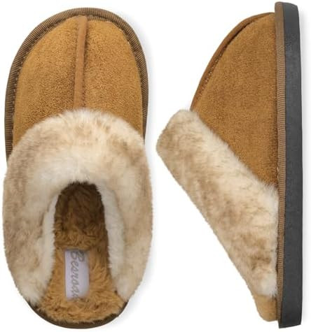 Besroad Kids Slippers Girls Boys Fuzzy House Slippers Warm Memory Foam House Shoes Soft Plush Bed... | Amazon (US)