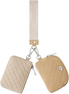 Telena Mini Zip Around Wristlet Wallets for Women Coin Purse Wristlet Keychain Dual Pouch Wallet ... | Amazon (US)