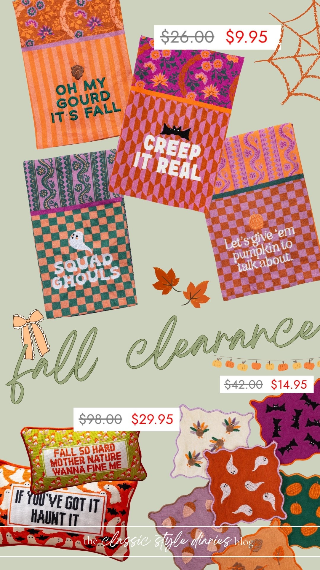 Fall and Halloween decor is already going on sale and clearance! The best time to stock up on cute things for next year. Here are some of my faves from Furbish! 

#halloweensale #fallsale #tablescape

#LTKSeasonal #LTKHalloween #LTKSaleAlert