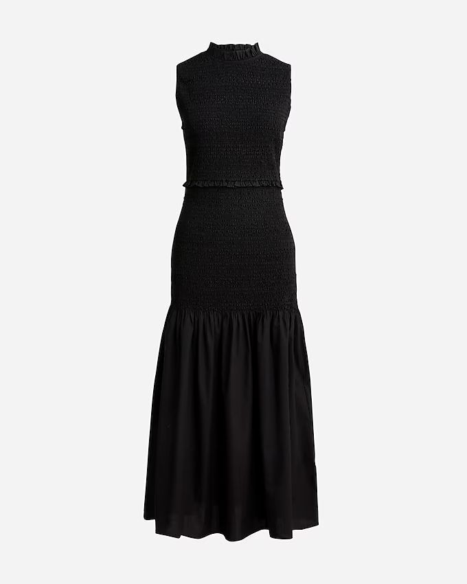Smocked drop-waist dress in cotton poplin | J.Crew US