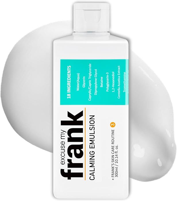 Excuse My Frank Calming Emulsion – Lightweight Korean Face Moisturizer for Dry Skin, Hydrating ... | Amazon (US)
