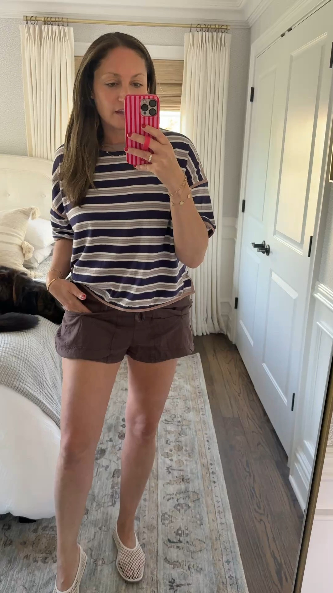 Cute new finds from Free People! Looooove these linen shorts (I’m wearing a size small in the brown here) and the striped t-shirt is so soft and flattering 🙌🏻

#LTKdayinmylife #LTKootd #LTKTall
