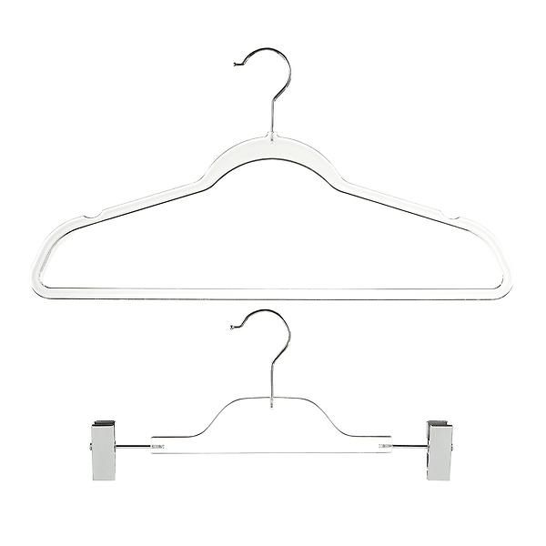 The Container Store Case of 120 Slim Suit Hanger Clear | The Container Store