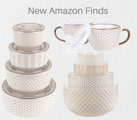 New Amazon finds, ceramic mixing bowls, food storage containers, soup mugs 





Amazon dinnerware, Amazon home finds, Amazon kitchen 

#LTKFindsUnder50 #LTKSeasonal #LTKHome