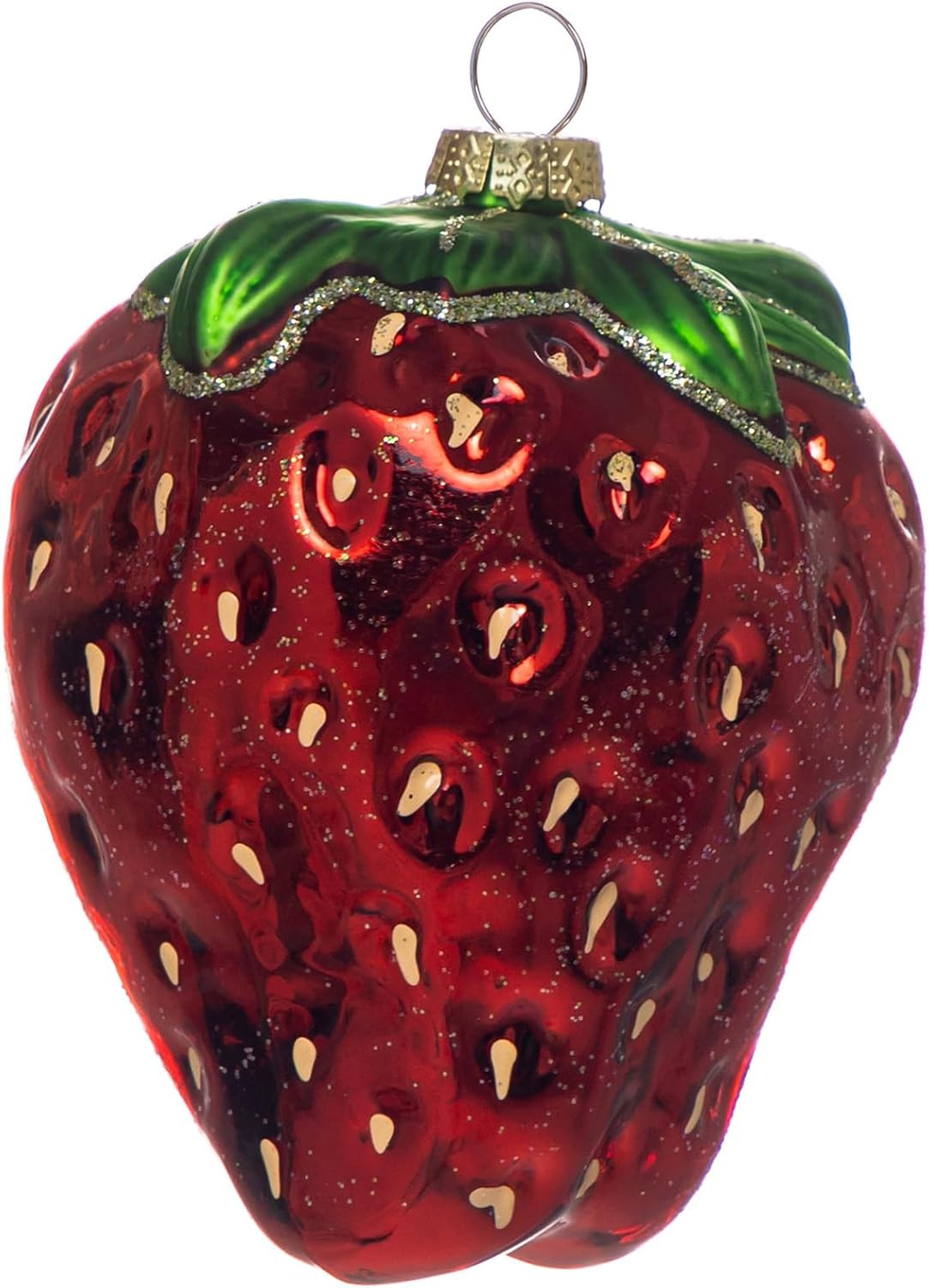 2 Count Glass Strawberry Christmas Ornament, Blown Glass Strawberry Ornaments for Christmas Tree | Amazon (US)