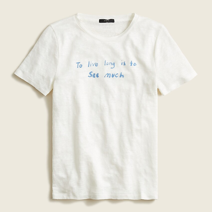 Cassi Namoda X J.Crew limited-edition "To live long..." T-shirt | J. Crew US