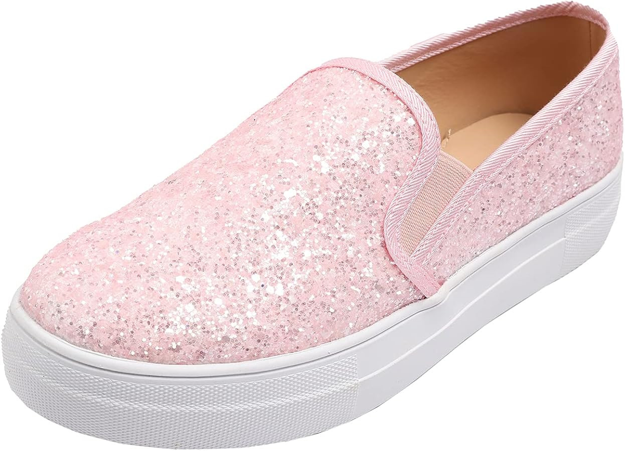 FEVERSOLE Women's Fashion Slip On Sneaker Casual Platform Loafers | Amazon (US)