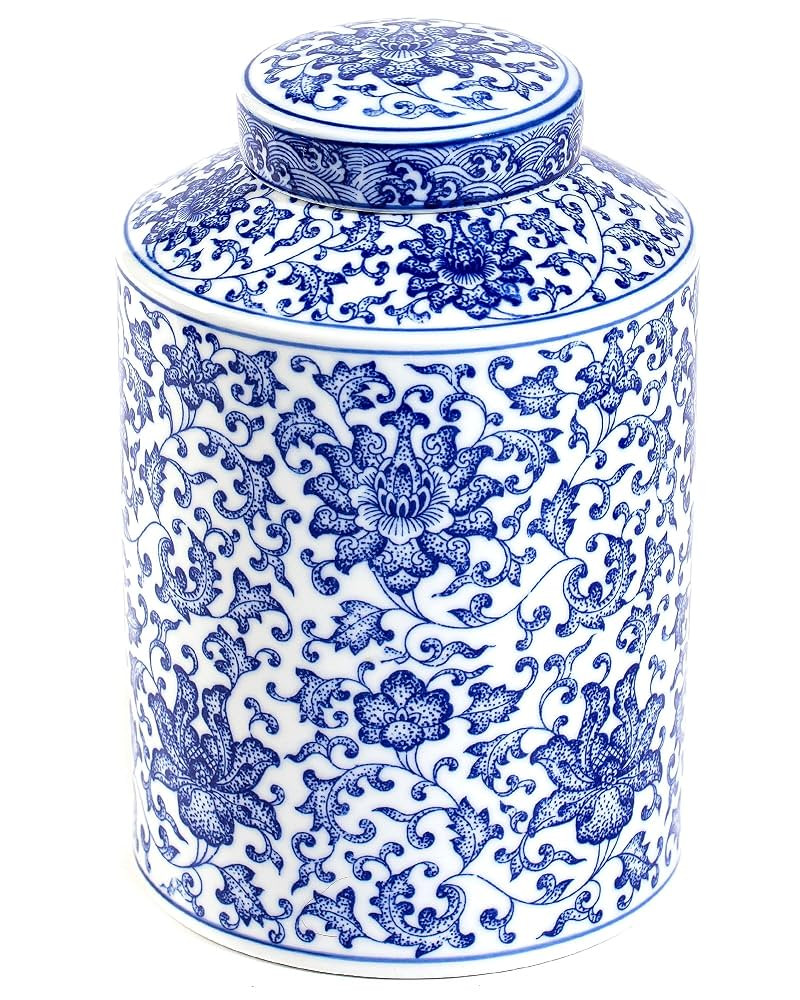 Blue and White Ginger Jar, Chinoiserie Porcelain, Blue and White Ginger Jar for Home Decor, Good ... | Amazon (US)