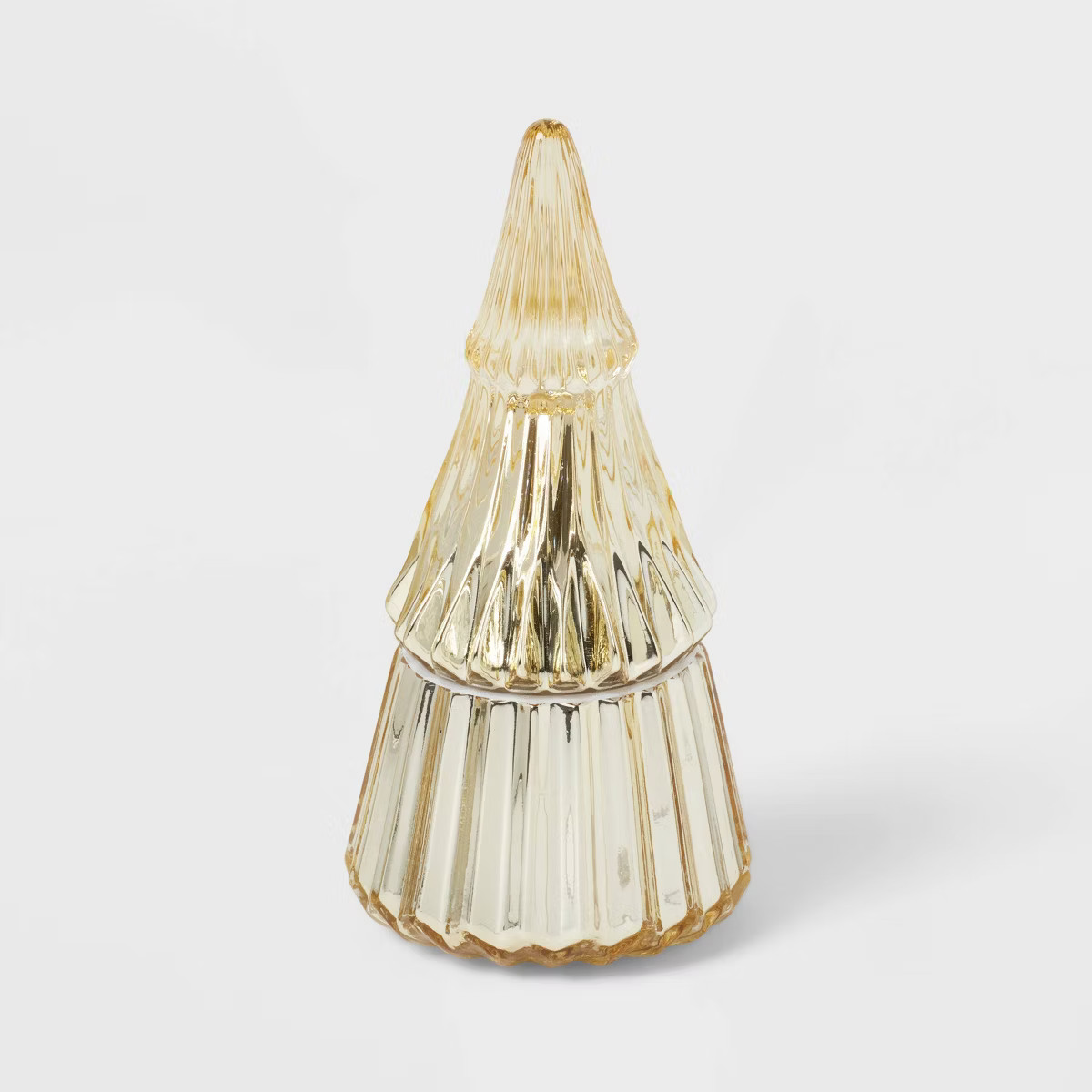 8oz Glass Figural Tree Candle Gold - Threshold™ | Target