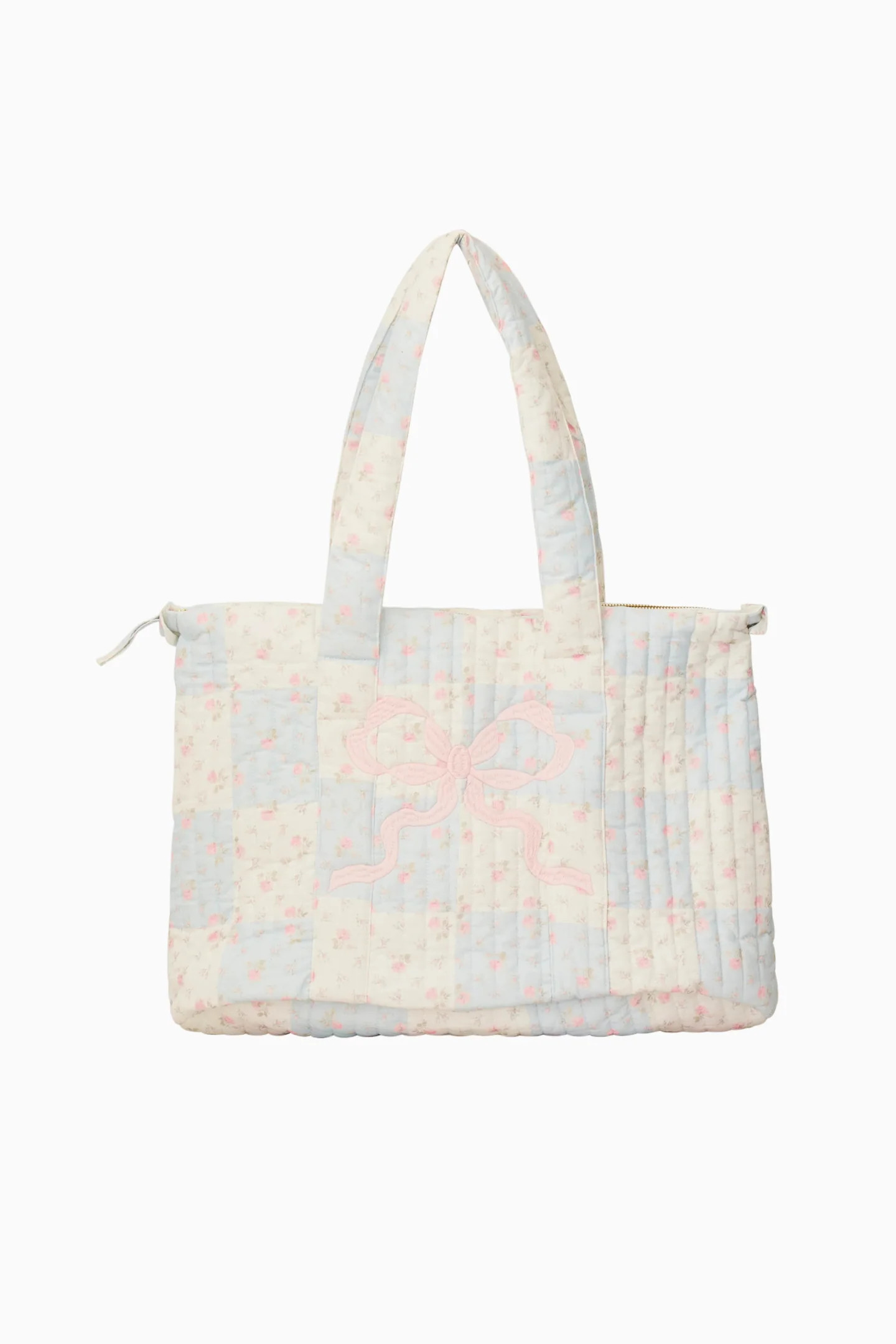 Aja Floral Patchwork Weekender Bag - IVORY CHAPPARAL / O/S | LoveShackFancy