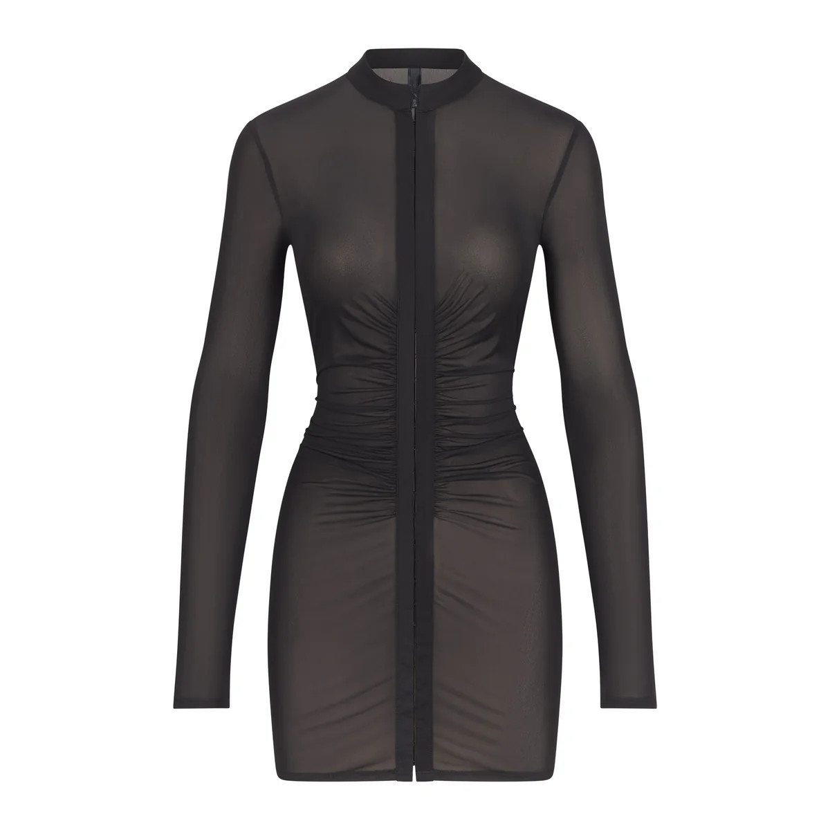 MESH LONG SLEEVE RUCHED DRESS | SKIMS (US)
