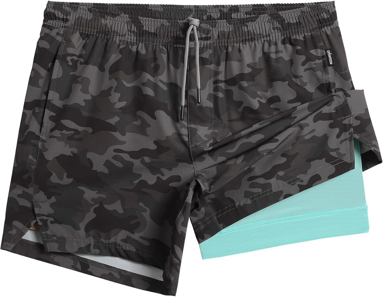 maamgic Mens 5" Gym Running Shorts for Men 2 in 1 Quick Dry Workout Athletic Shorts | Amazon (US)