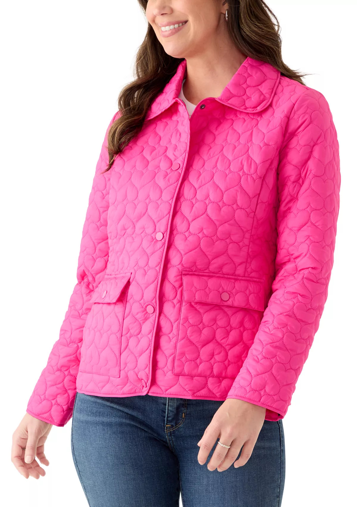 Crown & Ivy™Women's Quilted Heart Barn Jacket | Belk