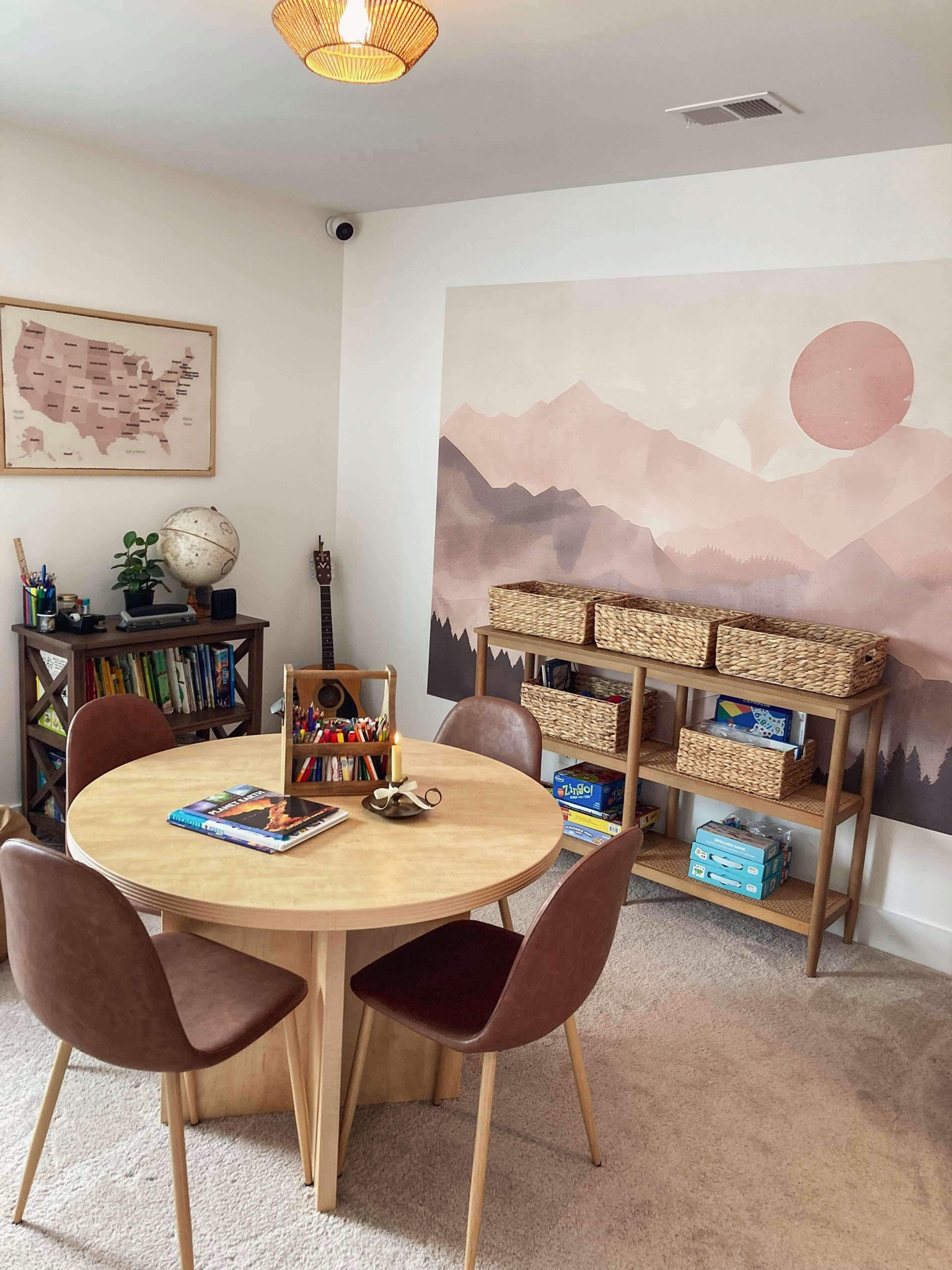 Our classroom is complete. The goal was calm, relaxing, and peaceful. The chairs are so inexpensive, yet so comfortable and well made. The legs look wood, but they are metal, which will definitely stand the test of time with these kids.

#LTKHome #LTKStyleTip #LTKFamily