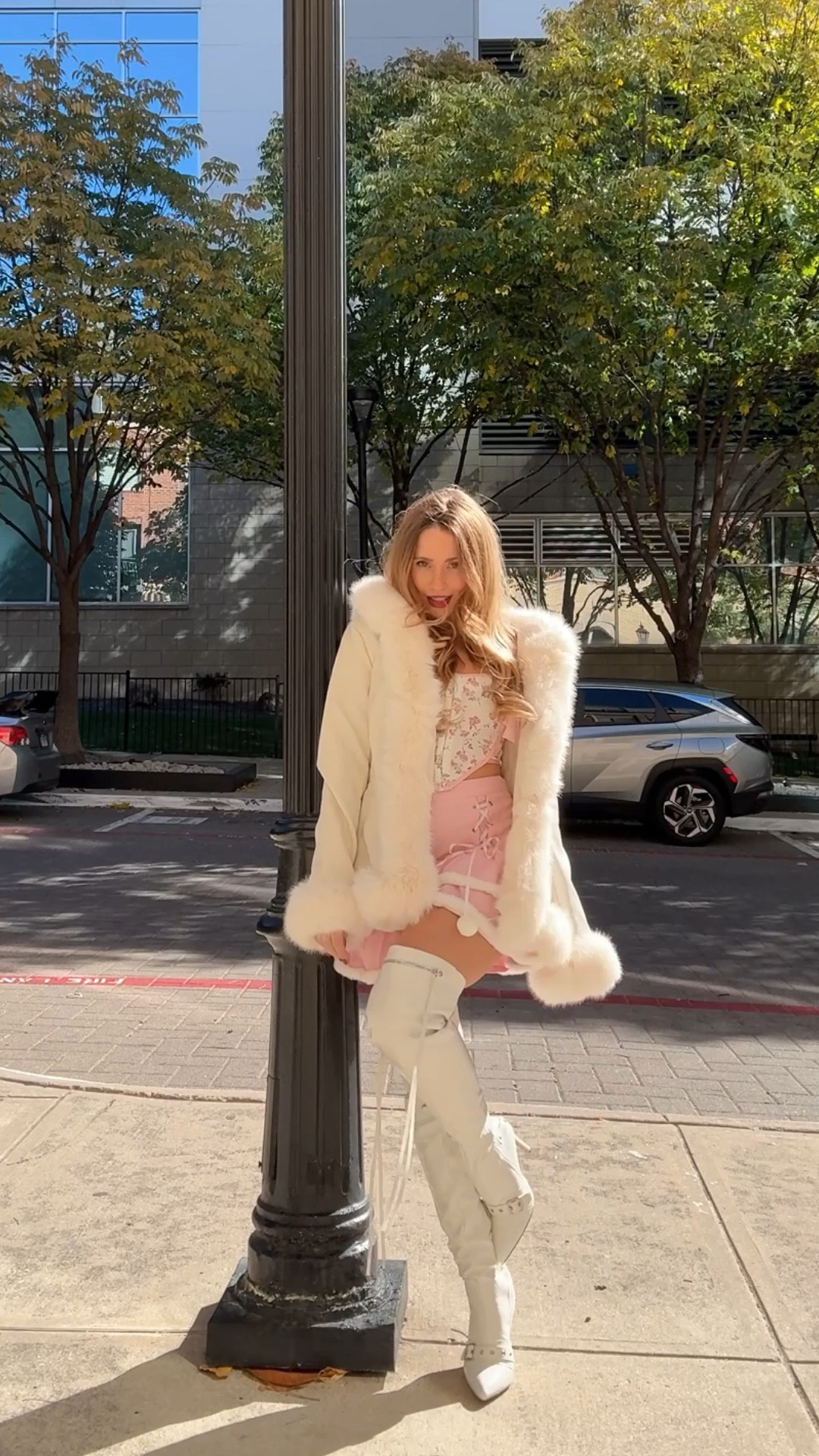 The cutest winter outfit ❄️☃️🫶🏼 white coat, white boots, thigh high boots, pink outfit, white outfit, faux fur, cold weather outfit 

#LTKShoeCrush #LTKStyleTip #LTKHoliday
