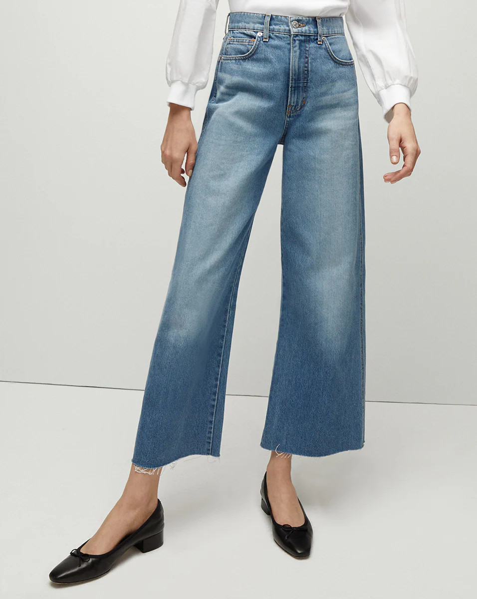 Taylor Cropped Wide-Leg Jean | Veronica Beard
