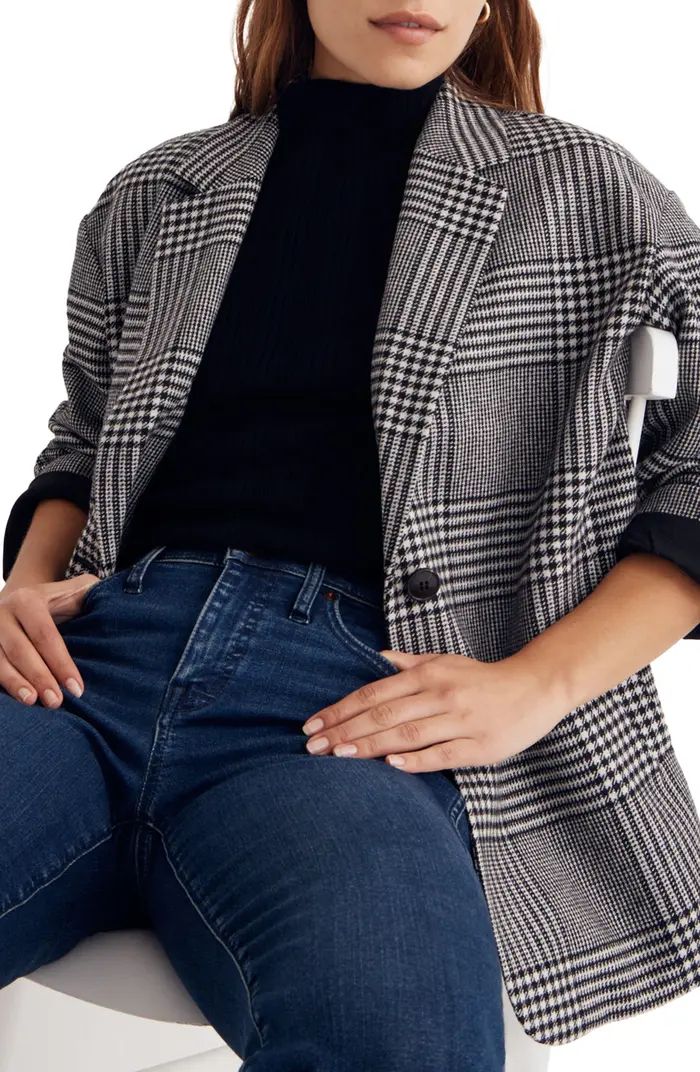 Dorset Adkins Plaid Oversize Wool Blend Blazer | Nordstrom