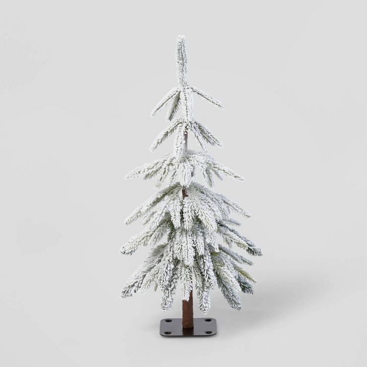 2' Unlit Downswept Flocked Alpine Balsam Mini Artificial Christmas Tree - Wondershop™ | Target