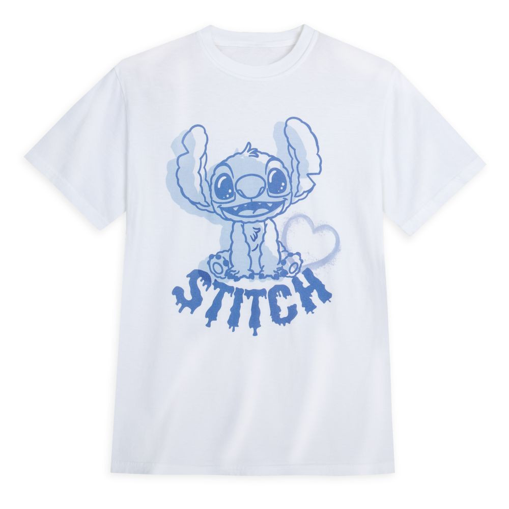 Stitch Valentine's Day T-Shirt for Adults – Lilo & Stitch – White | Disney Store | Disney Store
