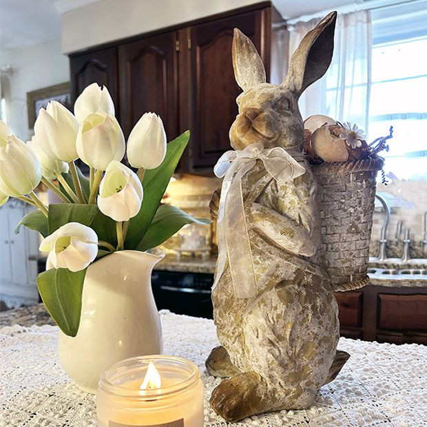 Standing Bunny With Basket Backpack | Antique Farm House