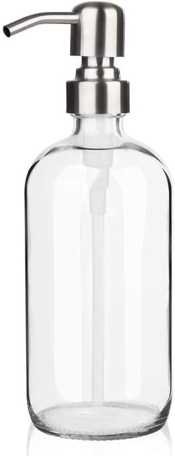 ARKTEK Glass Soap Dispenser - Clear Dish for Kitchen, Refillable Liquid Hand with Rust Proof Stai... | Amazon (US)