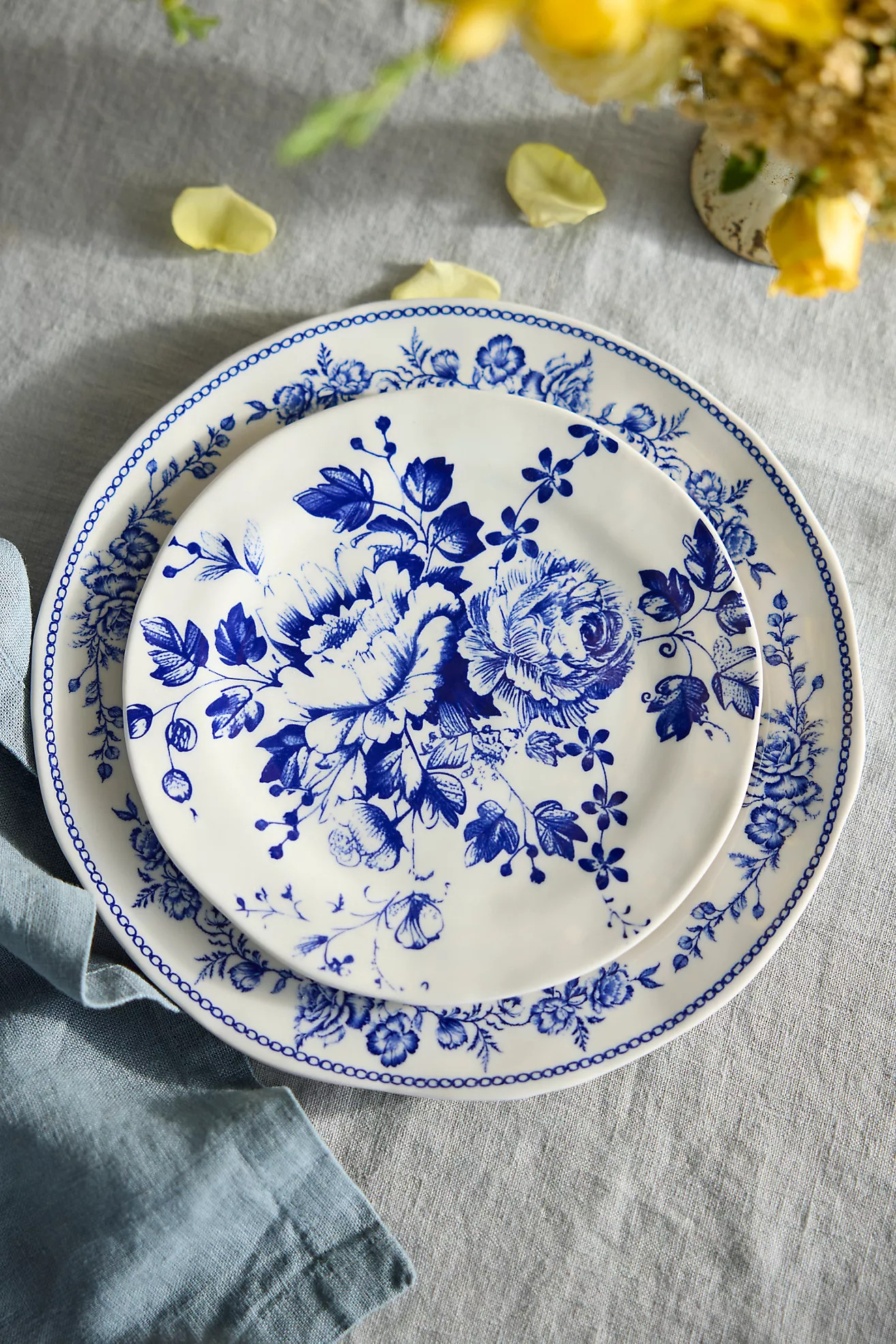 Botanical Transferware Dinner Plate | Anthropologie (US)