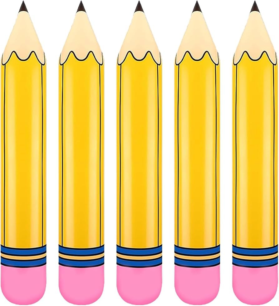 Totelux Large Pencil Balloons 27\u2019\u2019 Inflatable Pencil Back to School Decorations Giant Y... | Amazon (US)