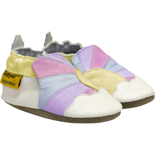 Hello Sunshine Crib Shoes, White | Maisonette