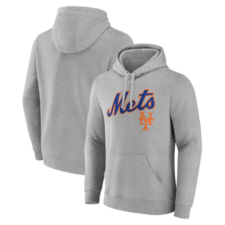 New York Mets Wahconah Pullover Hoodie - Gray | Fanatics